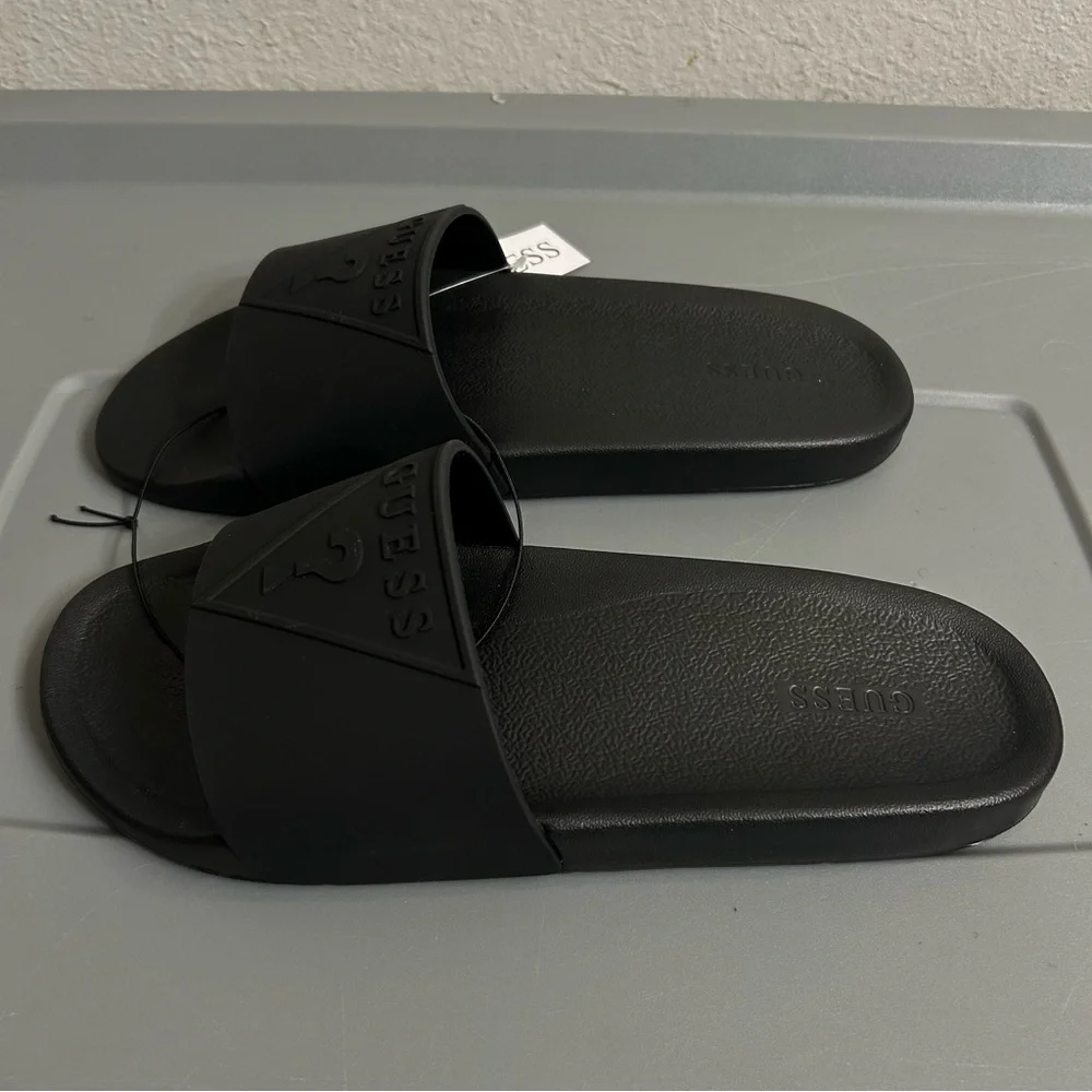 Guess Black Slide Sandals
